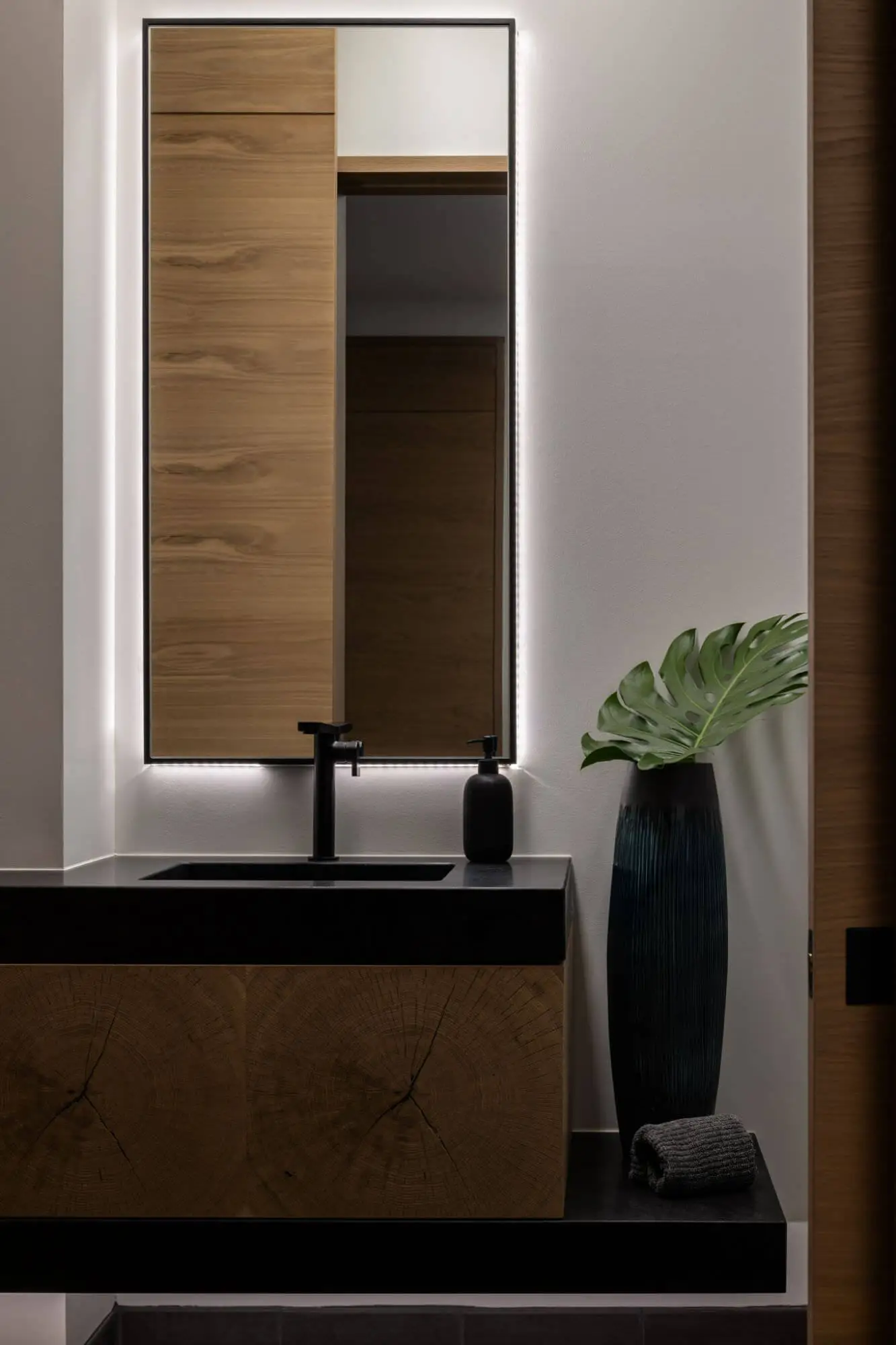 dark and moody bathroom